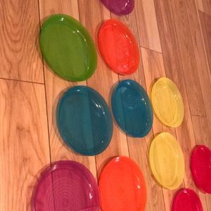 Kids plastic plates and cups